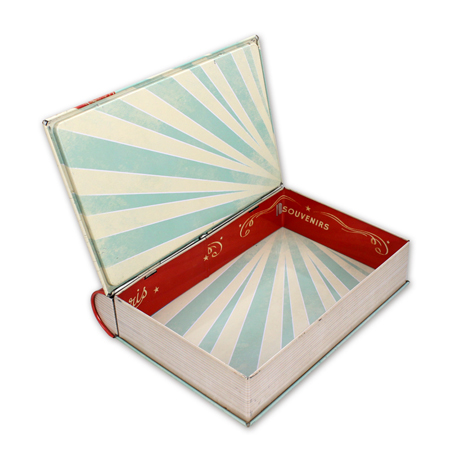 book shape tin box